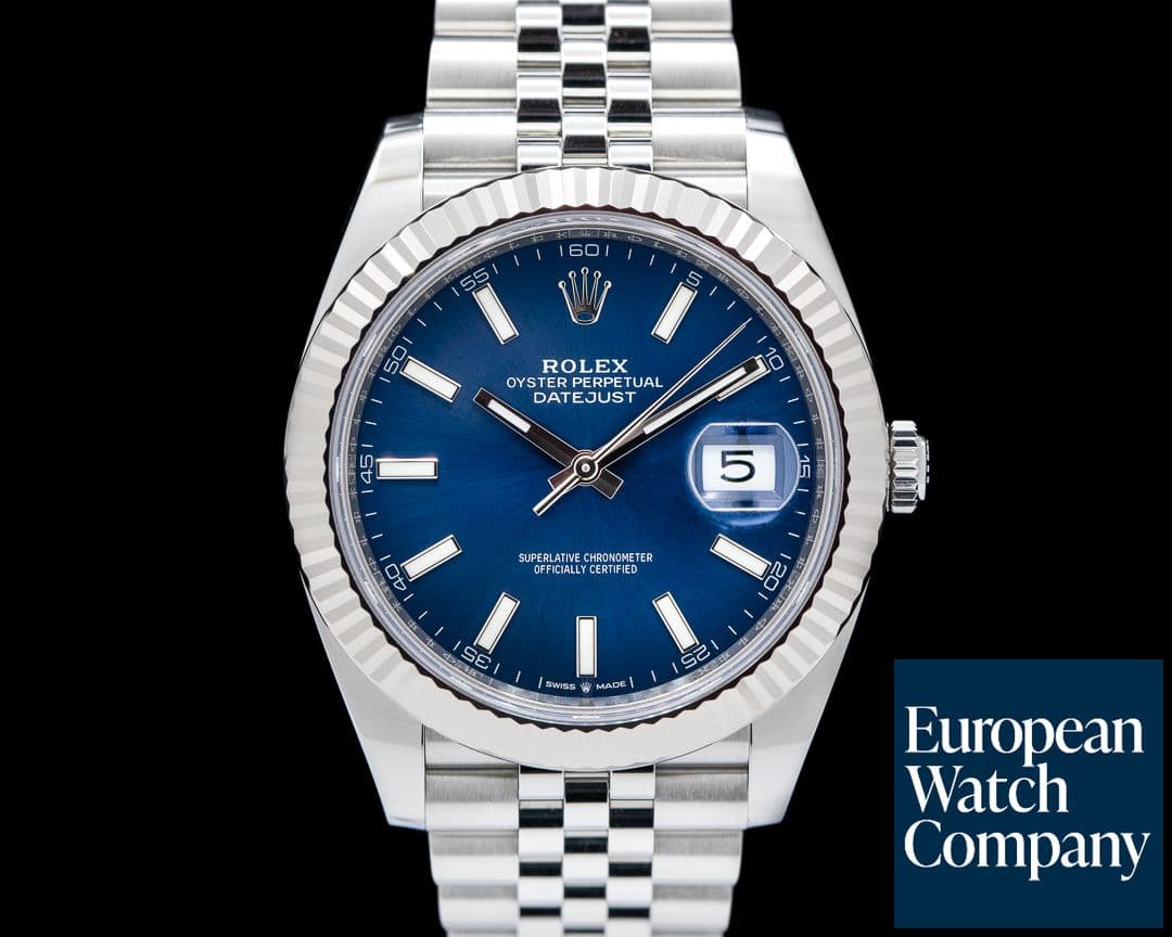 Image of Rolex Datejust 41 Blue Stick Dial SS/SS 2023