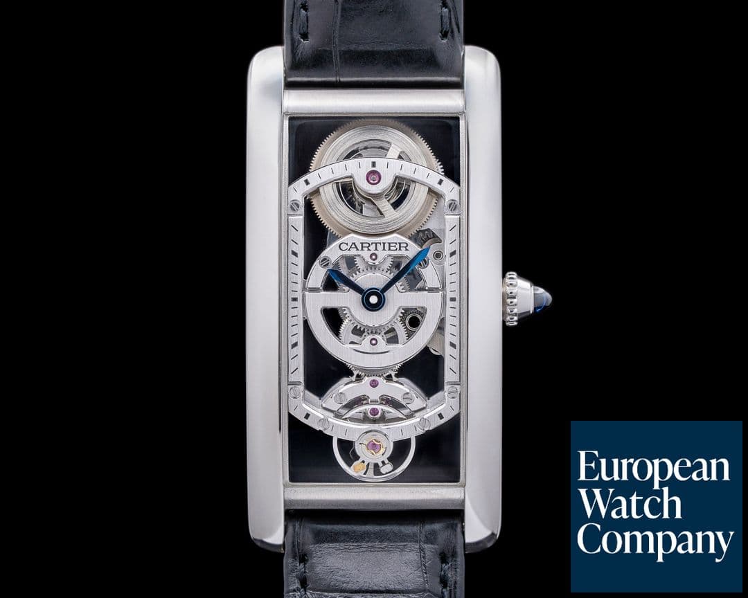 Image of Cartier Tank Cintree Skeleton Platinum LIMITED UNWORN