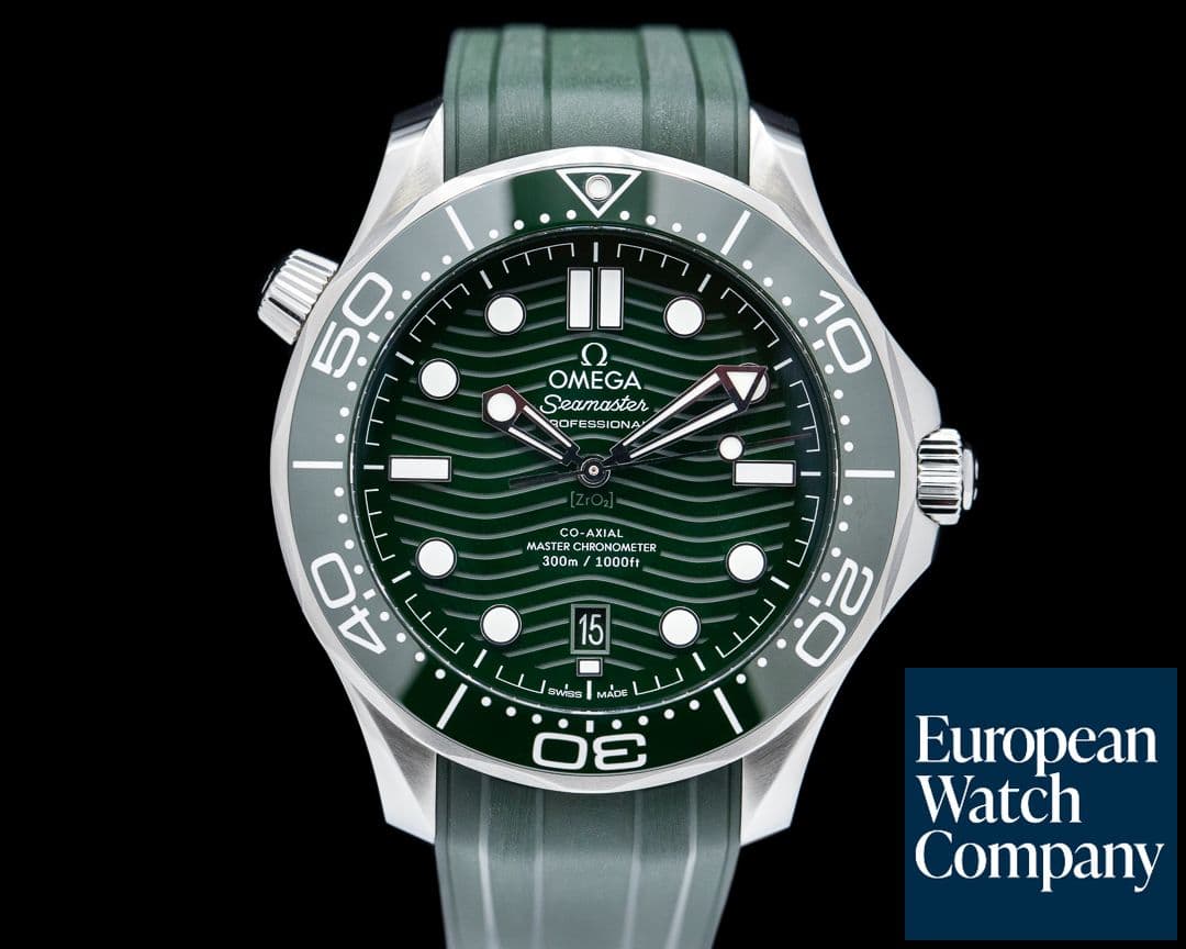 Image of Omega Seamaster Green dial Diver 300M Co-Axial Master Chronometer Ceramic 2023