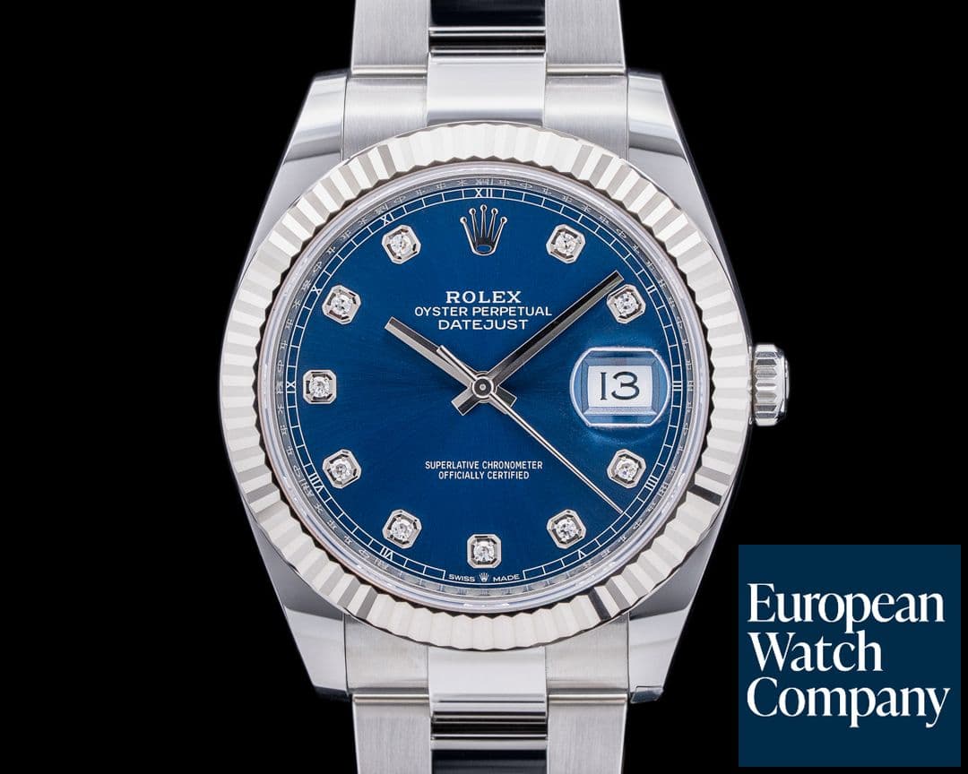 Image of Rolex Datejust 41 Blue Dial DIAMONDS 2022