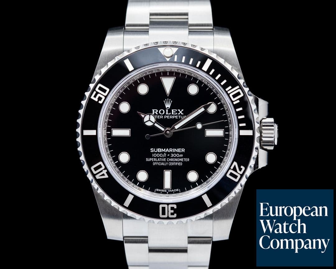 Image of Rolex Submariner 114060 No Date Ceramic Bezel SS