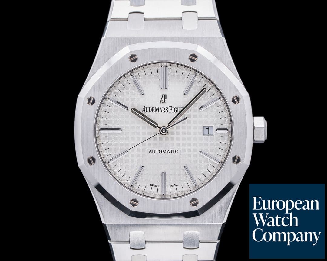 Image of Audemars Piguet Royal Oak 15400 Silver Dial SS FULL SET + Service