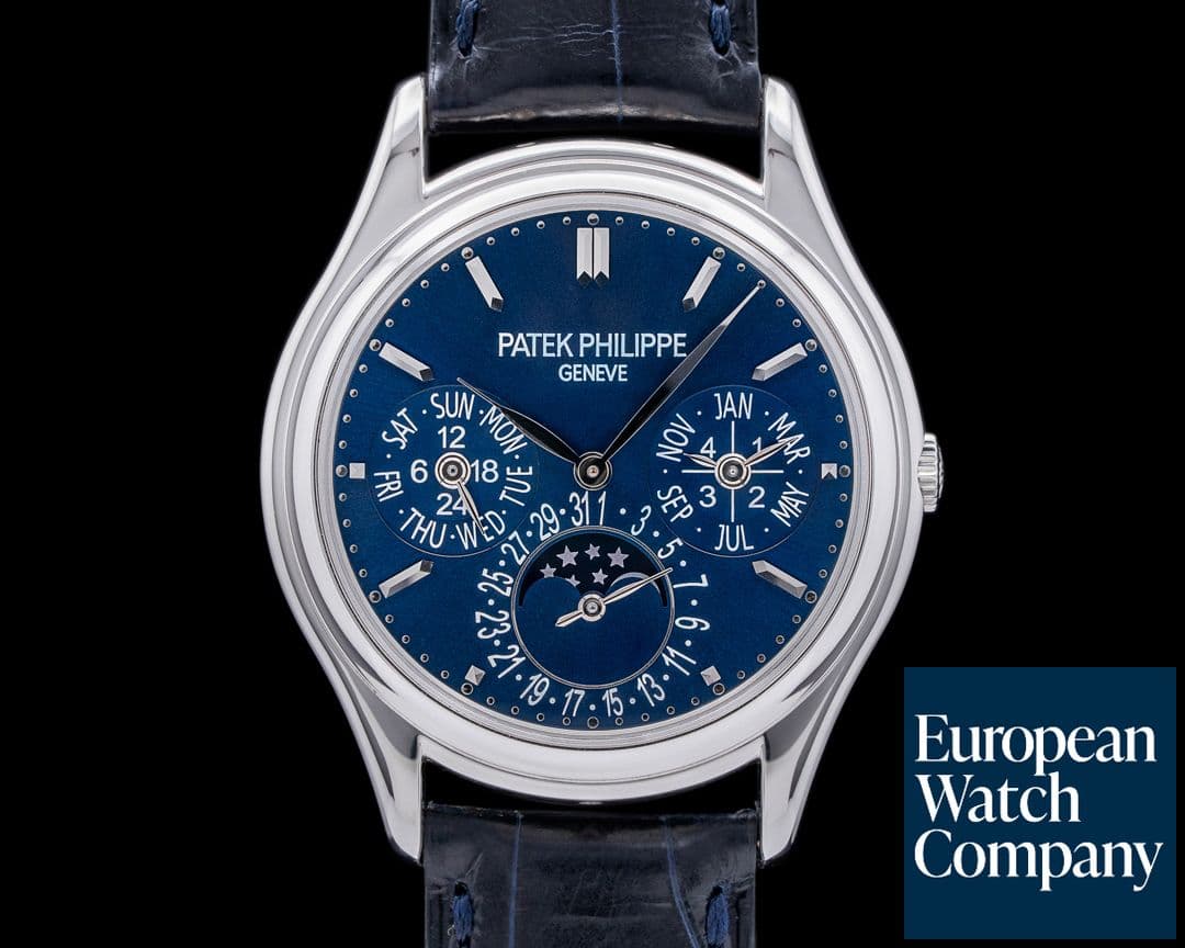Image of Patek Philippe Perpetual Calendar 3940P-027 "Vintage Collection" BLUE DIAL RARE 