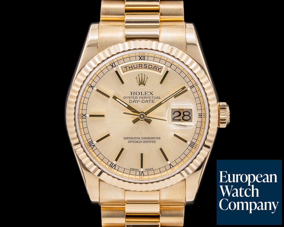 Image of Rolex Day Date President 118238 Champagne Dial 18K Yellow Gold