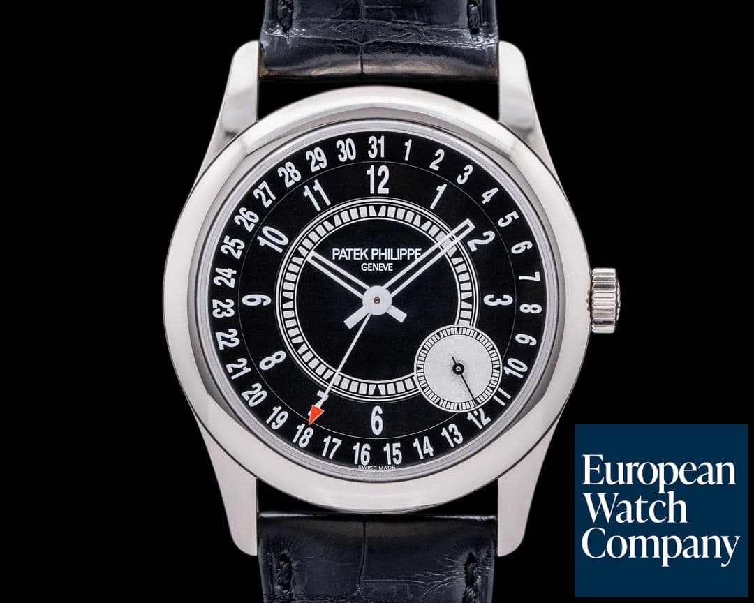 Image of Patek Philippe Calatrava 6006G Black Dial 18K White Gold / Deployant