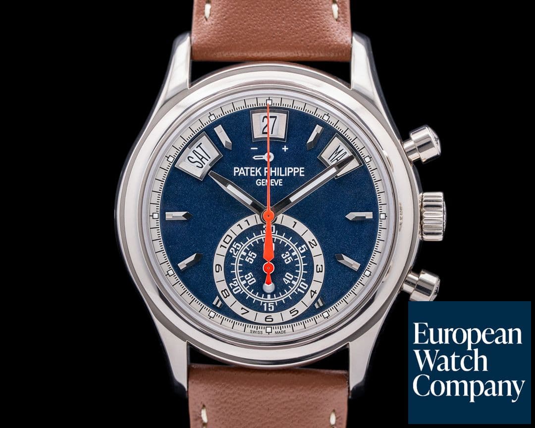 Image of Patek Philippe Annual Calendar 5960/01G Chronograph White Gold Blue Dial