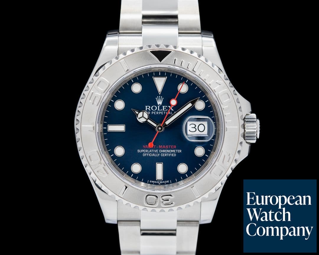 Image of Rolex Yacht Master SS Blue Dial / Platinum Bezel
