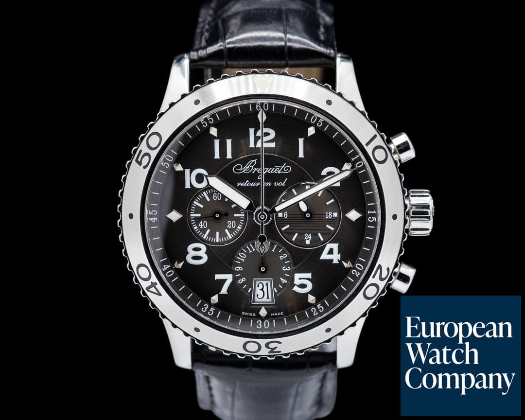 Image of Breguet Type XXI Flyback SS / Alligator Brown Dial 