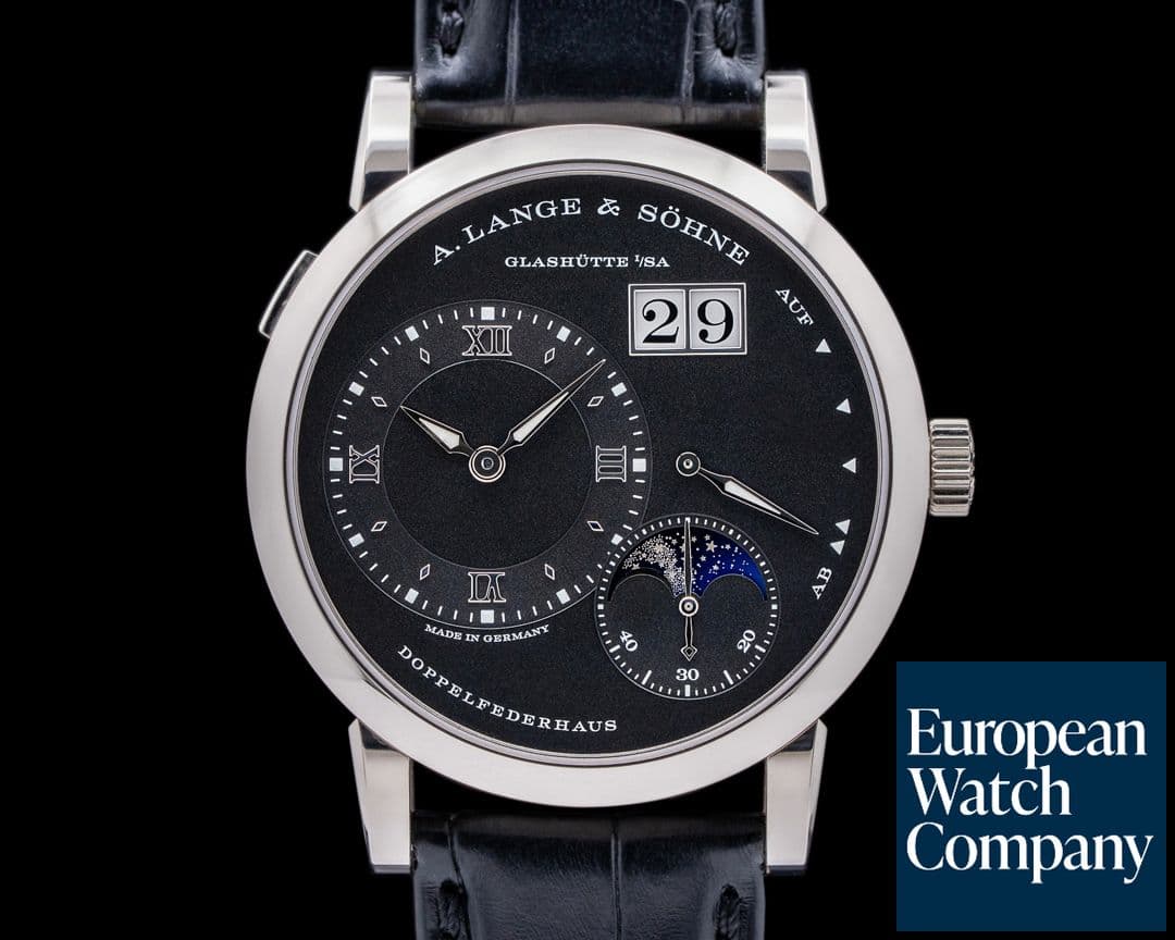 Image of A. Lange and Sohne Lange 1 Moon 192.029 18K White Gold Black Dial 2023