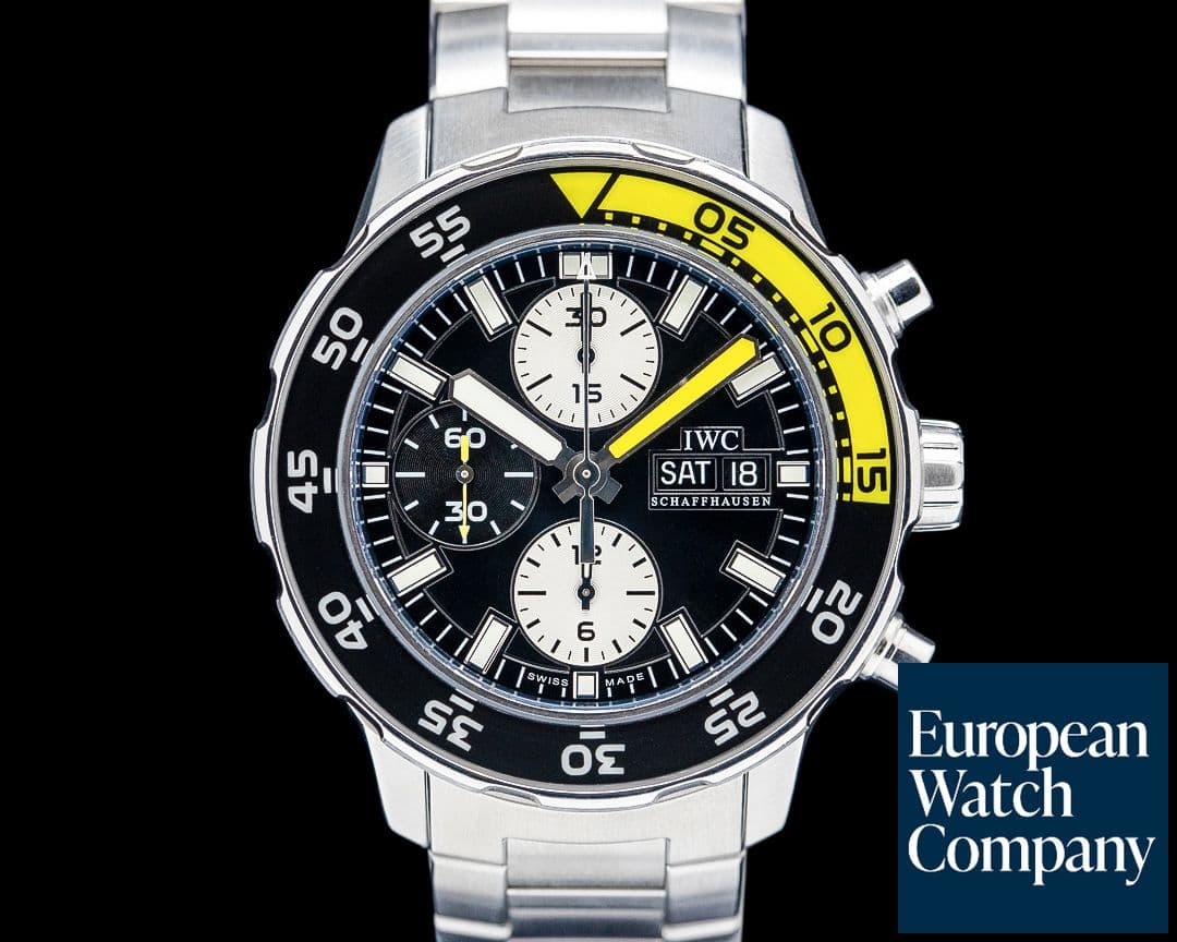 Image of IWC IW376701 Aquatimer Chronograph Stainless Steel Black Dial