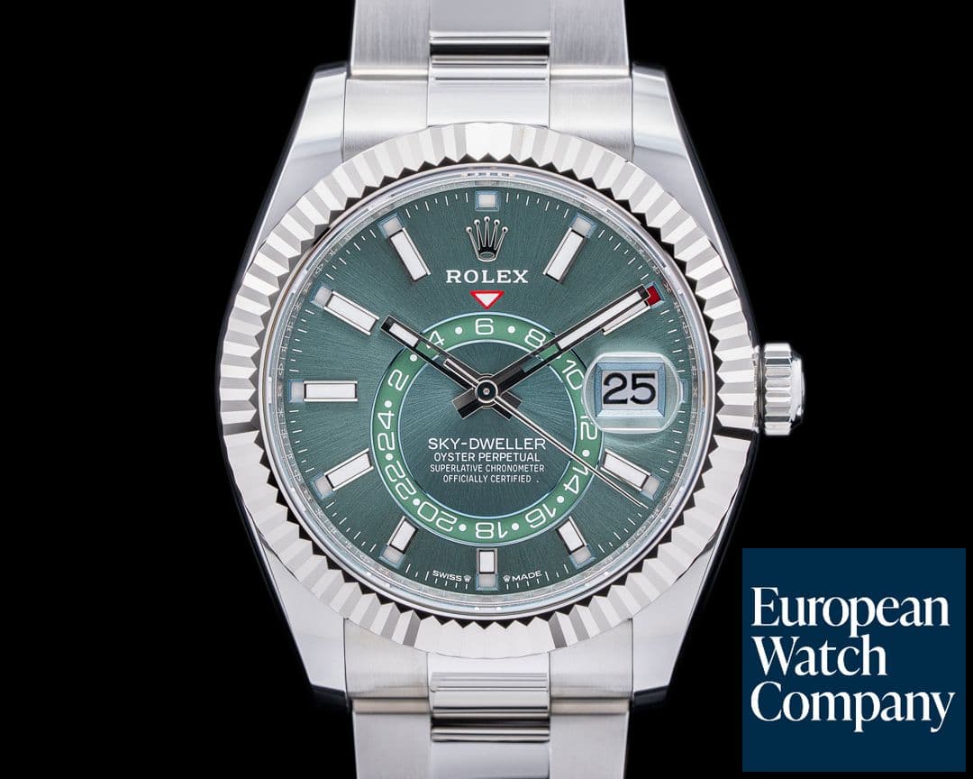 Image of Rolex Sky Dweller 336934 Steel Mint Green Dial NEW MODEL UNWORN
