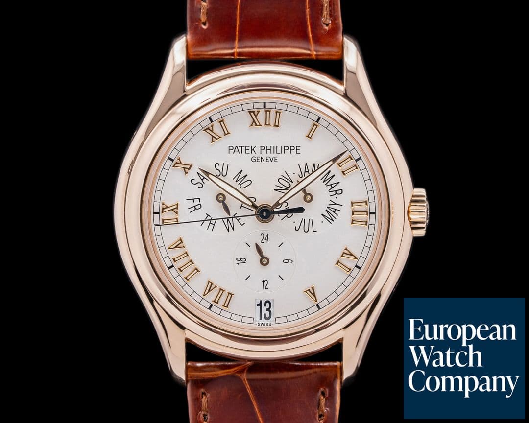 Image of Patek Philippe Annual Calendar 5035R 18K Rose Gold Silver Dial 