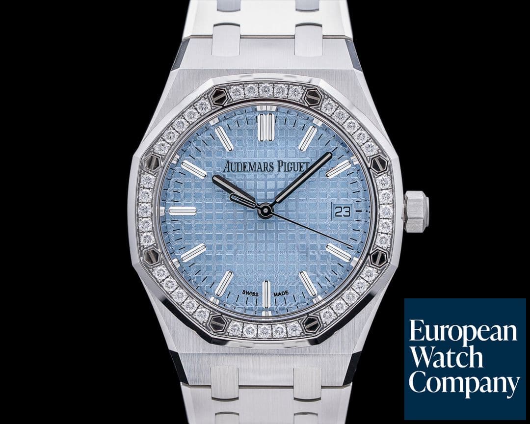 Image of Audemars Piguet Royal Oak 77451ST 50th Anniversary ICE BLUE 34MM SS UNWORN
