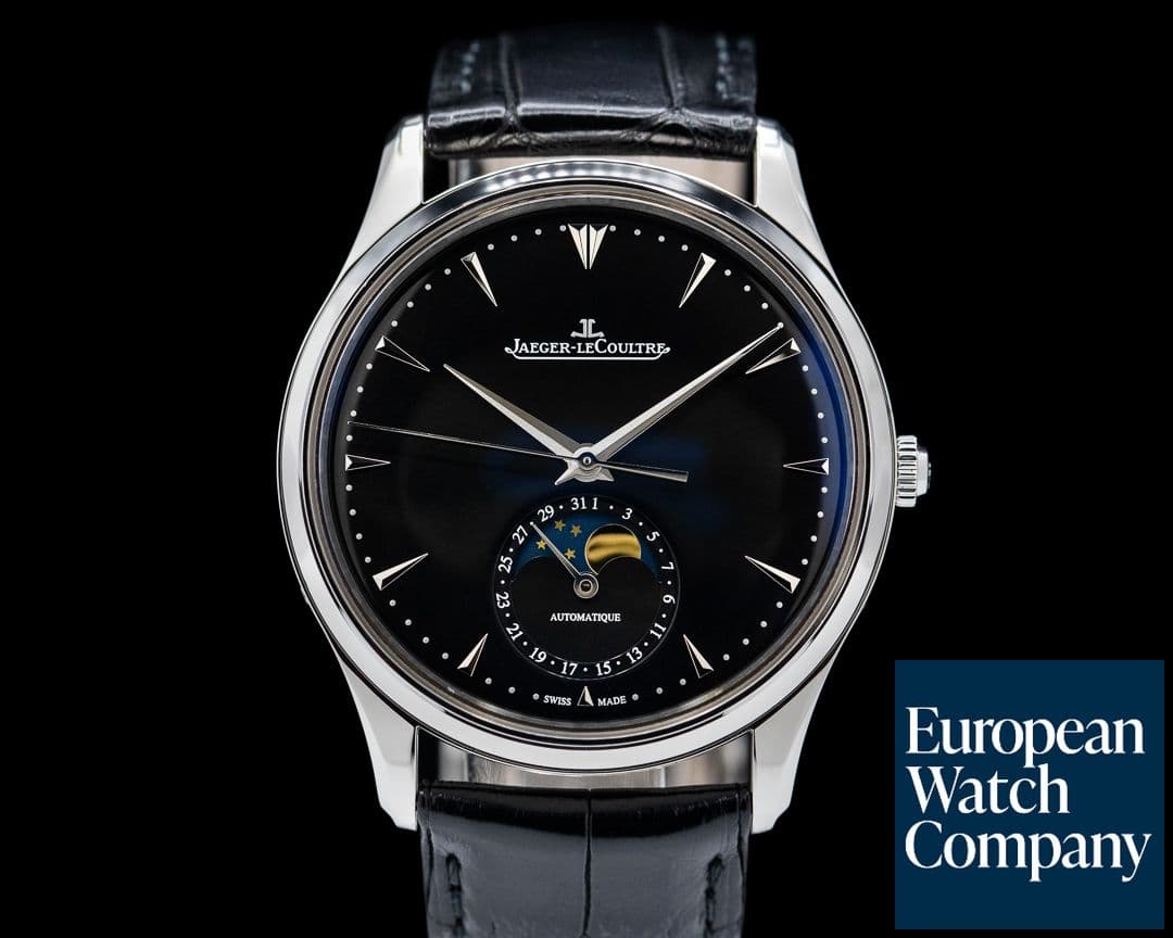 Image of Jaeger LeCoultre Master Ultra Thin Moon SS Black Dial 