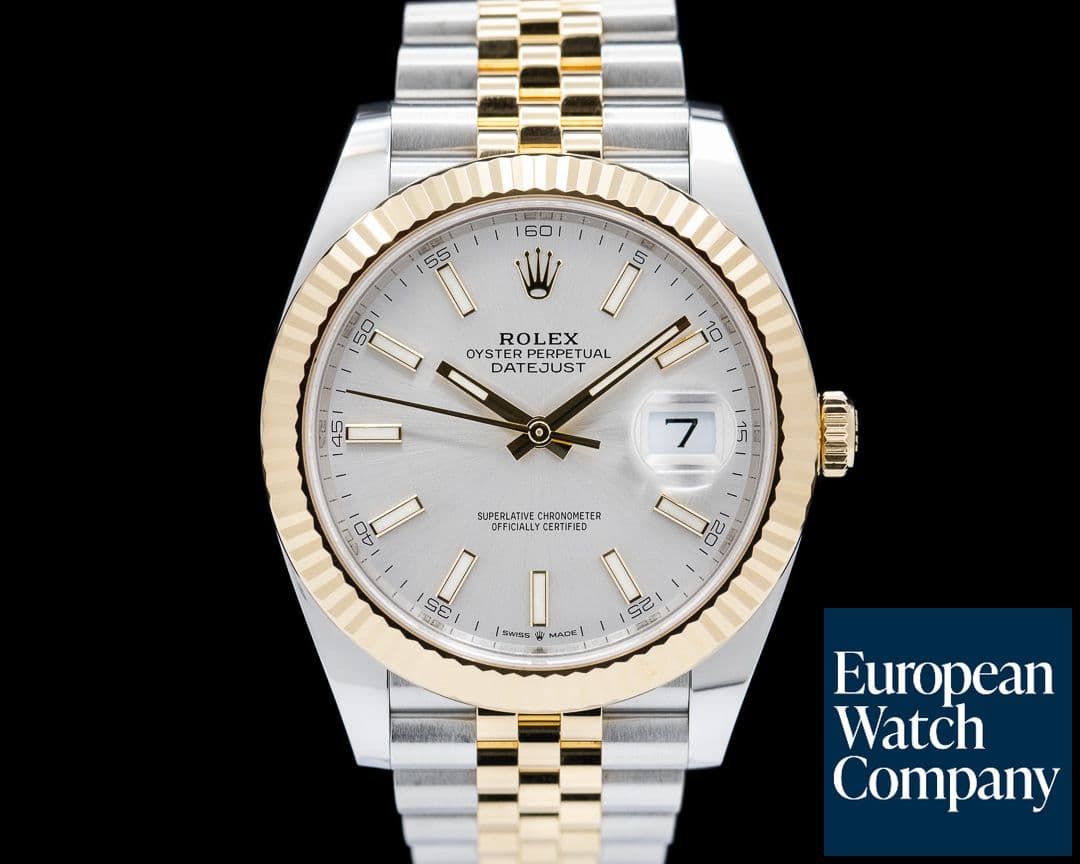 Image of Rolex Datejust 41 Silver Stick Dial 18K / SS
