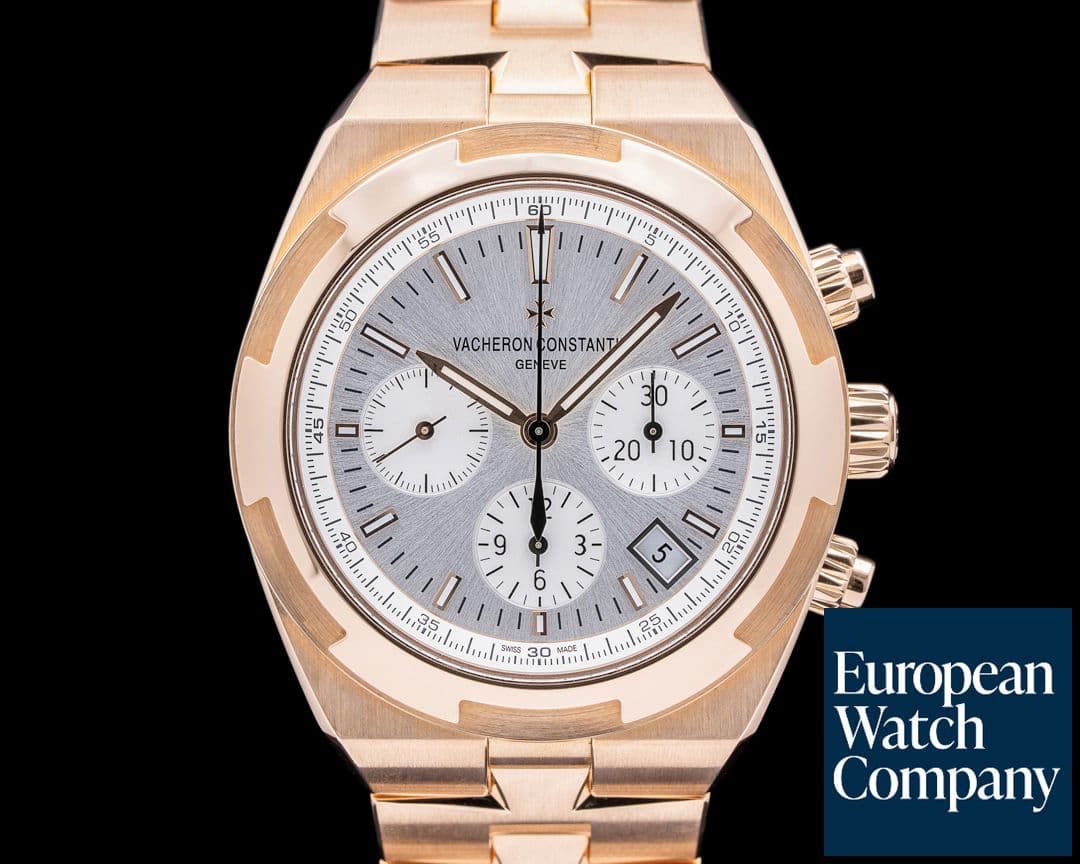 Image of Vacheron Constantin Overseas 5500V/000R Chronograph Silver Dial 18 Rose Gold + EXTRAS