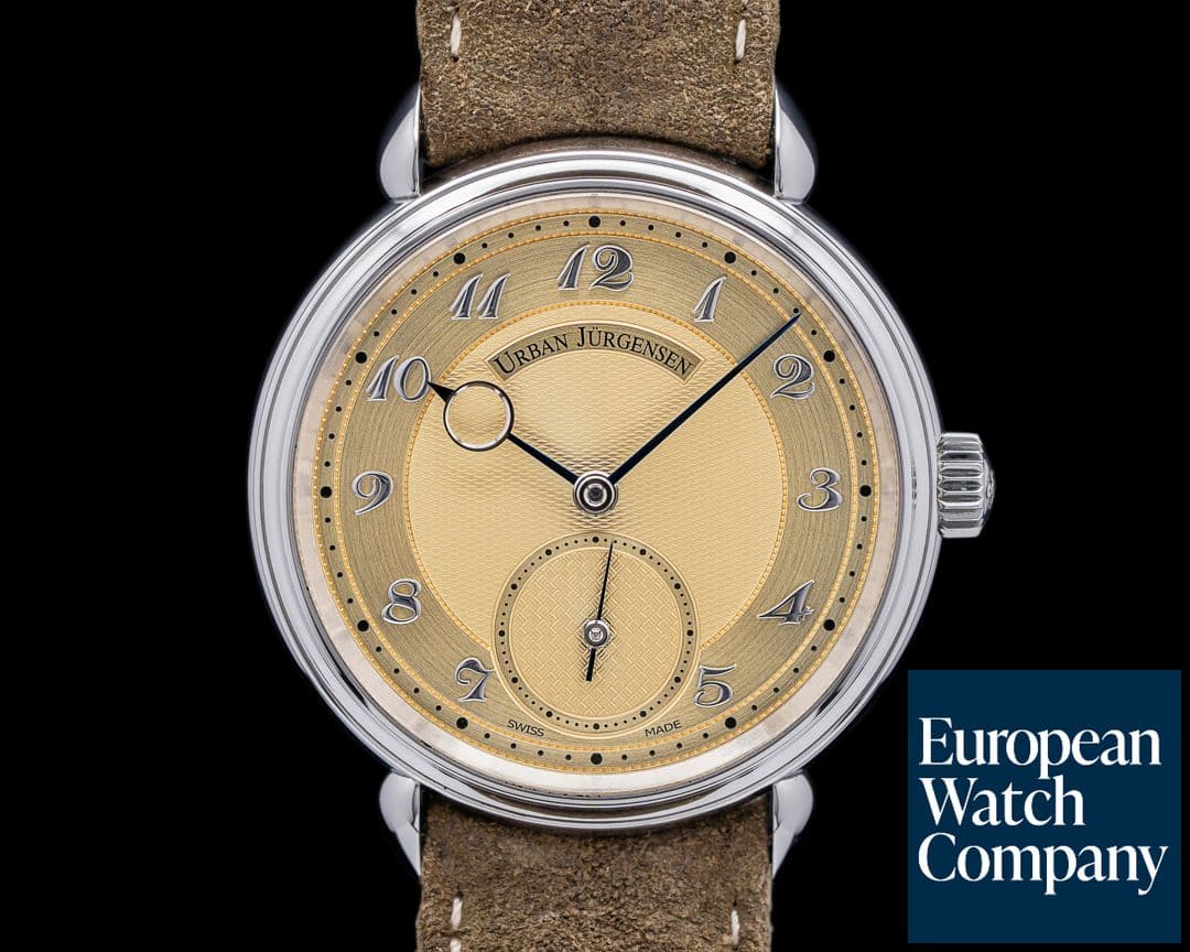 Image of Urban Jurgensen 1140L Stainless Steel Champagne Dial / Breguet Numerals LIMITED SN # 1 !