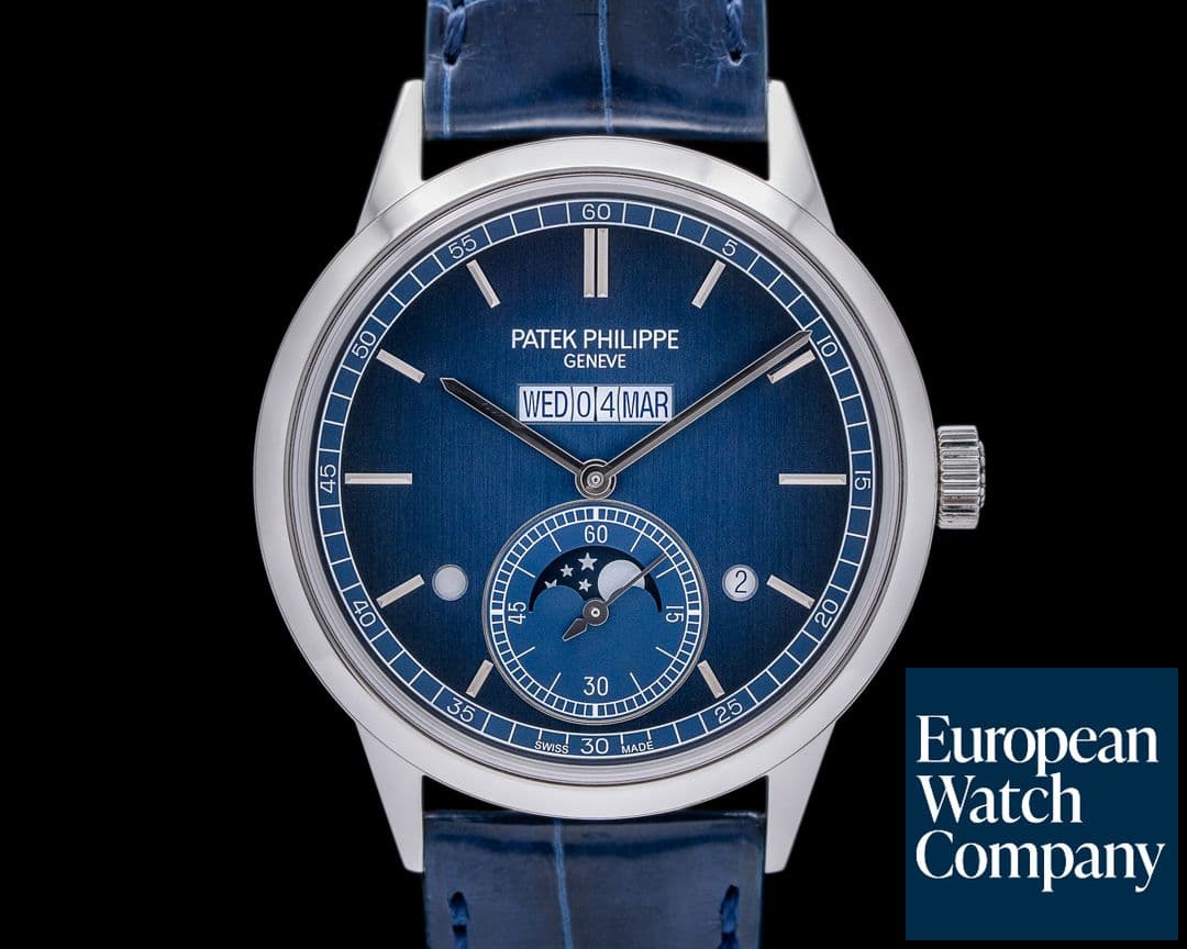Image of Patek Philippe 5236P In Line Perpetual Calendar Platinum Blue Dial 