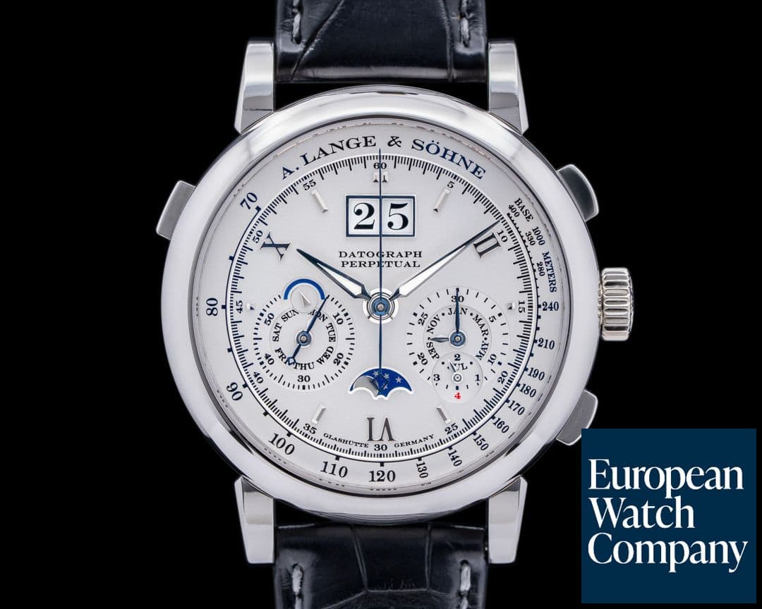 Image of A. Lange and Sohne Datograph Perpetual Calendar Chronograph 410.025 Platinum UNWORN