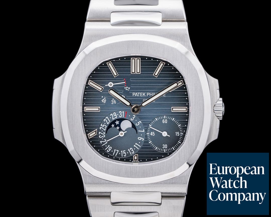 Image of Patek Philippe Jumbo Nautilus 5712 Moonphase Power Reserve SS 