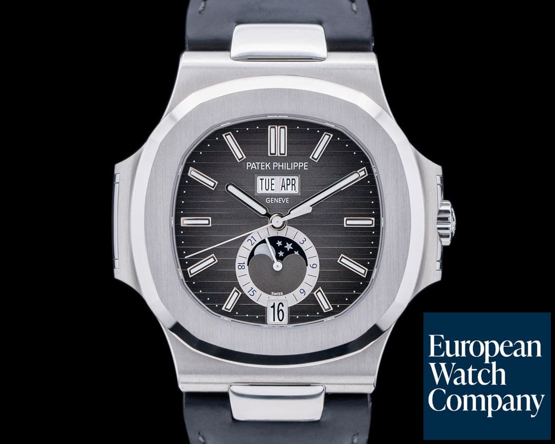 Image of Patek Philippe Nautilus Annual Calendar 5726 Moon SS Grey Dial 