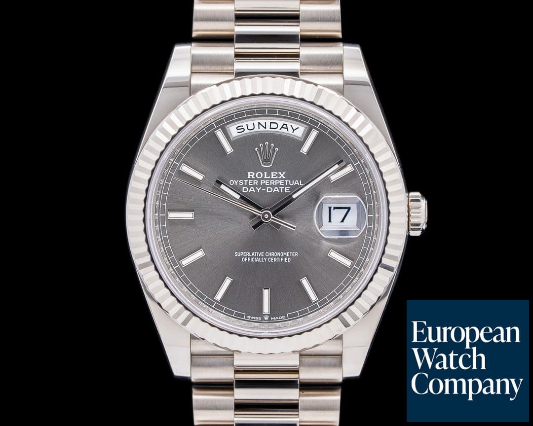 Image of Rolex Day Date 228239 President 18K White Gold Rhodium Dial 40MM 2023