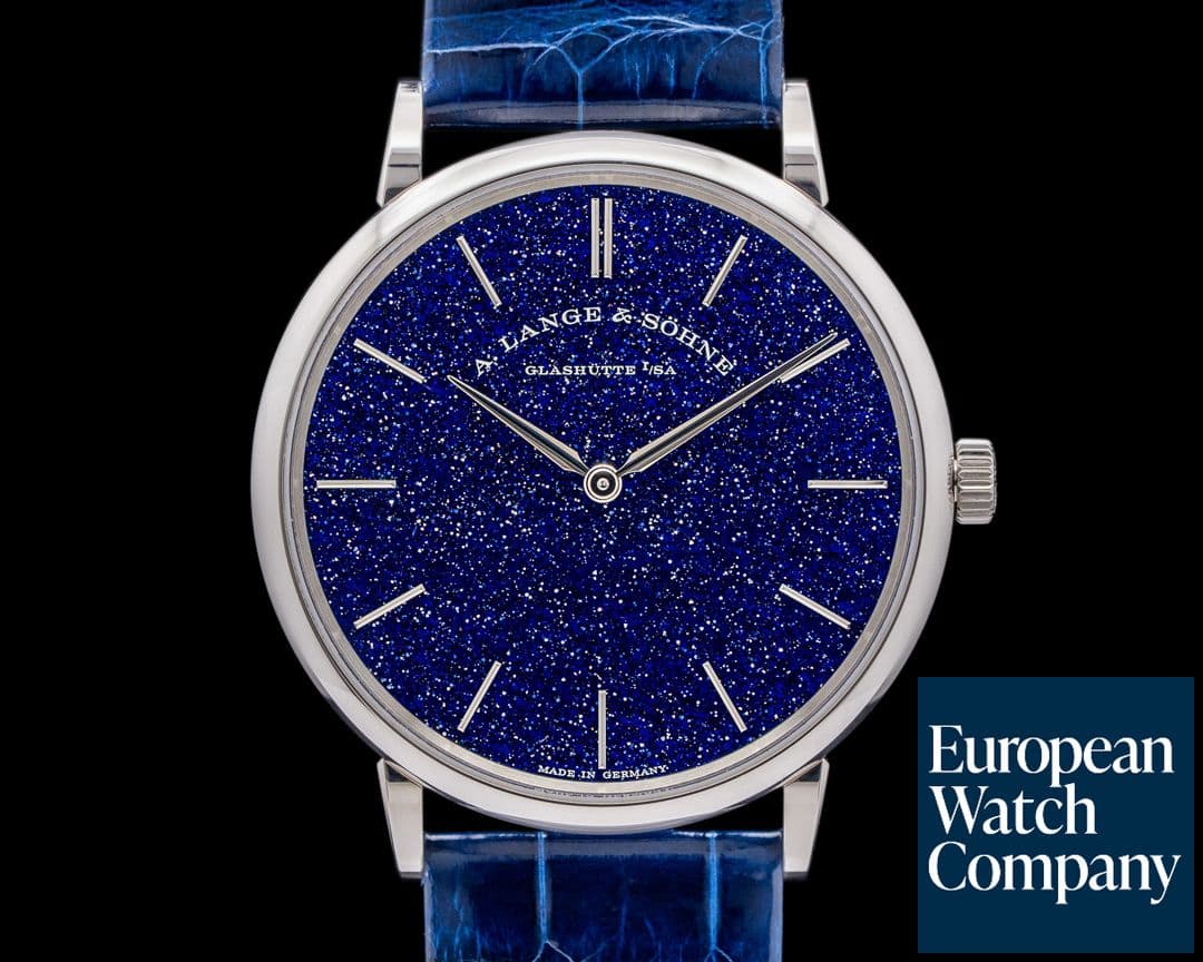 Image of A. Lange and Sohne Saxonia Thin Manual Wind Blue Gold-Flux Dial 