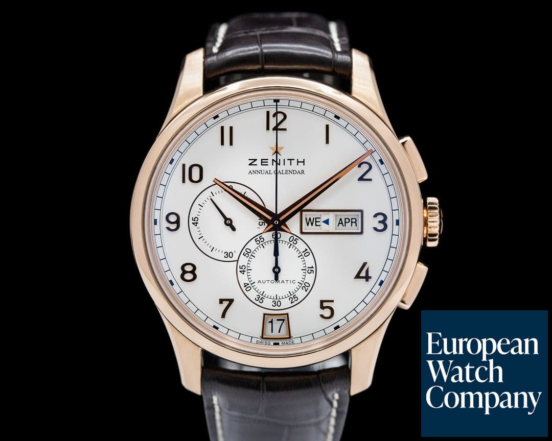 Image of Zenith Captain Windsor Chronograph 18k Rose Gold / White Dial 