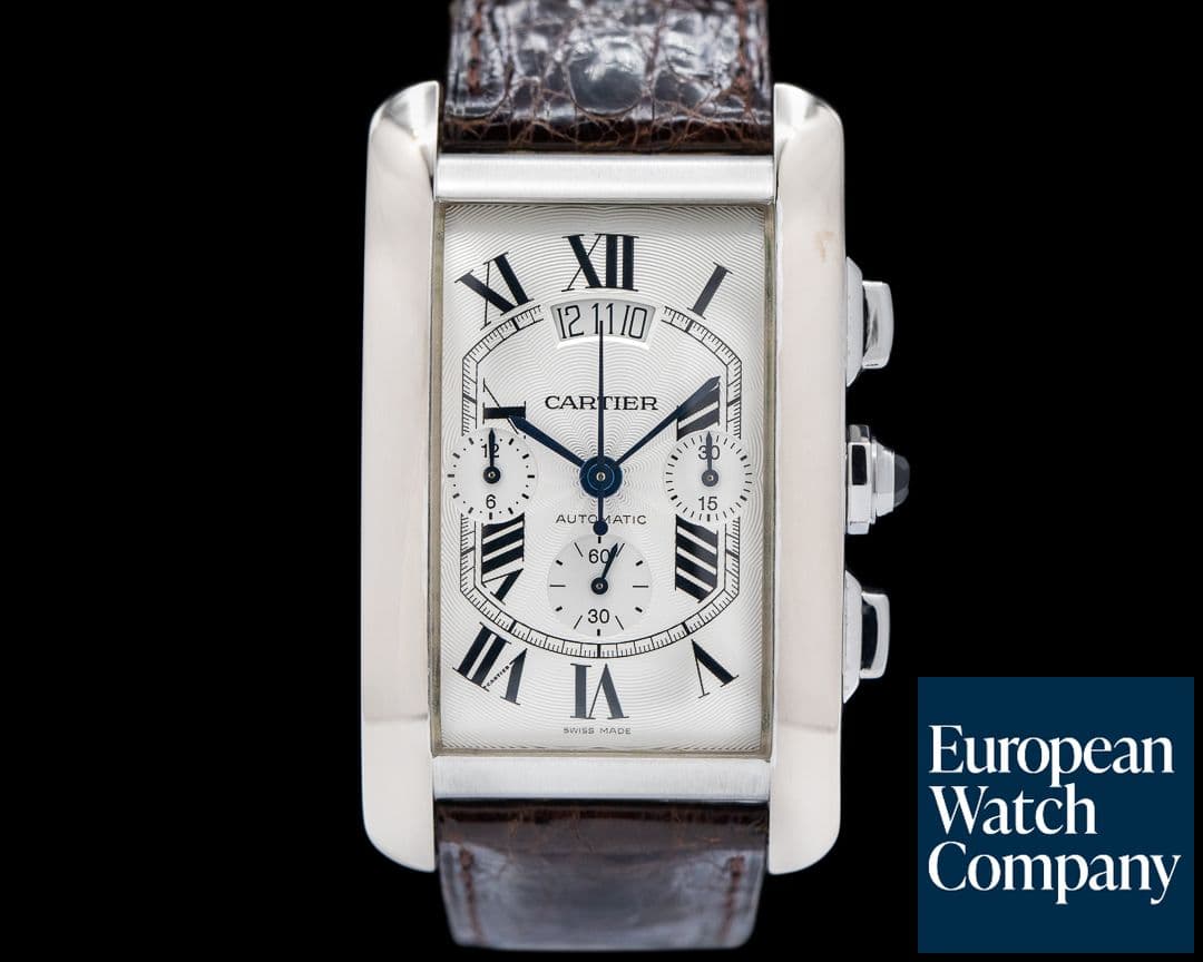 Image of Cartier Tank Americaine XL Chronograph 18K White Gold