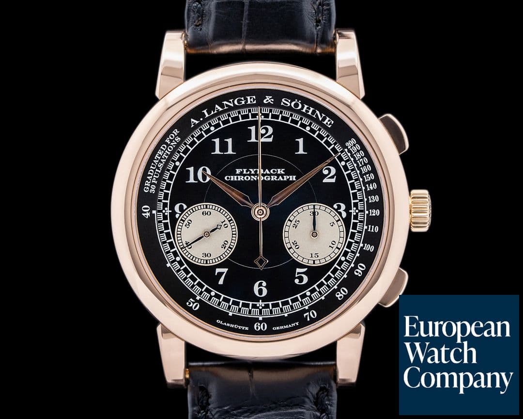 Image of A. Lange and Sohne 1815 Flyback Chronograph Black Dial 401.031 18K Rose Gold 