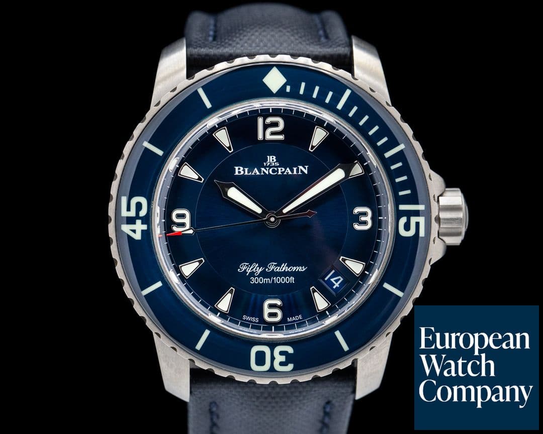 Image of Blancpain Fifty Fathoms / Blue Dial Titanium 2020
