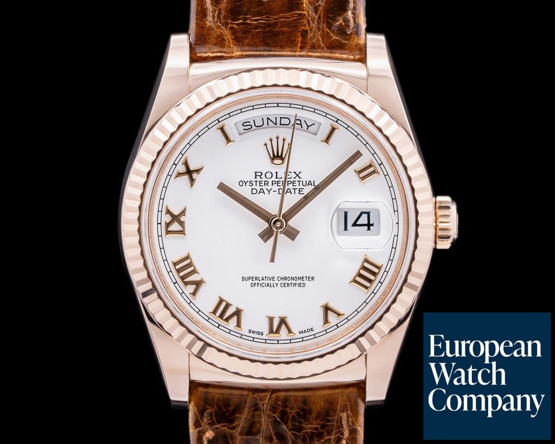 Image of Rolex Day Date President 36mm White Dial 18K Rose Gold 