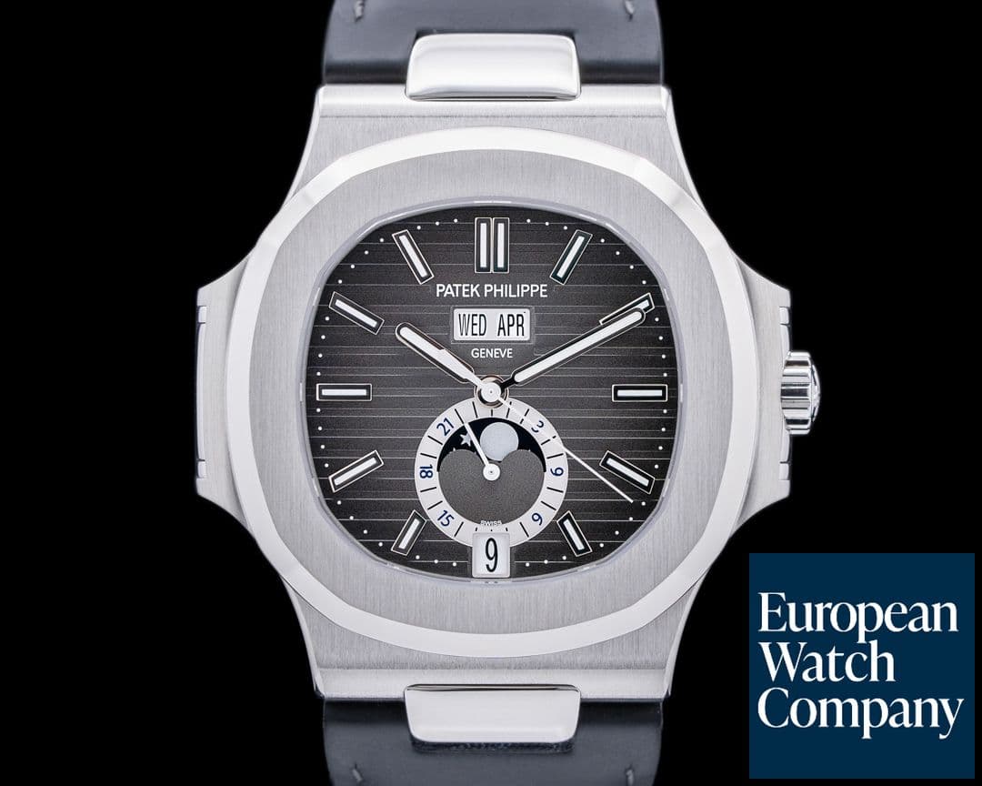 Image of Patek Philippe Nautilus Annual Calendar 5726 Moon SS Grey Dial 
