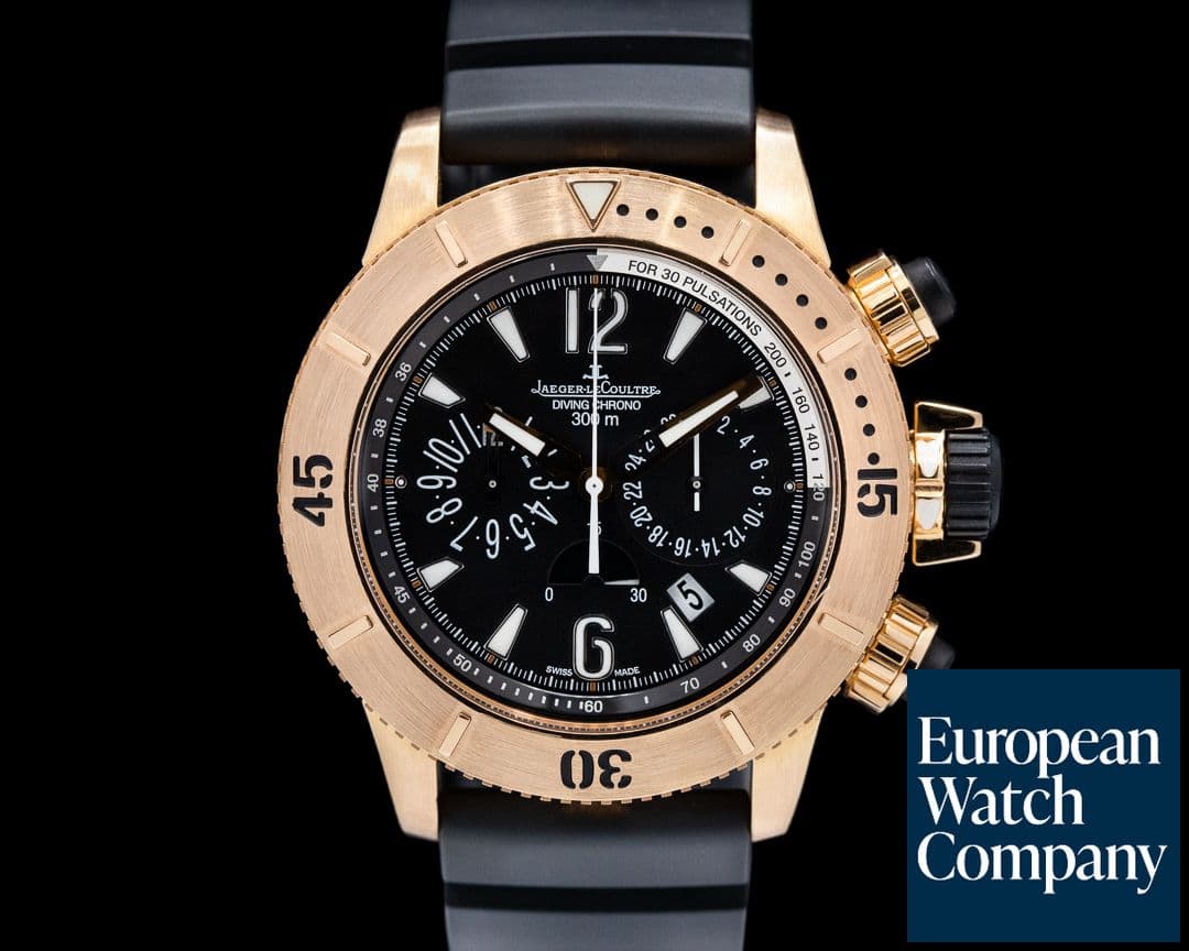 Image of Jaeger LeCoultre Master Compressor Diving Chronograph 18K Rose Gold / Rubber
