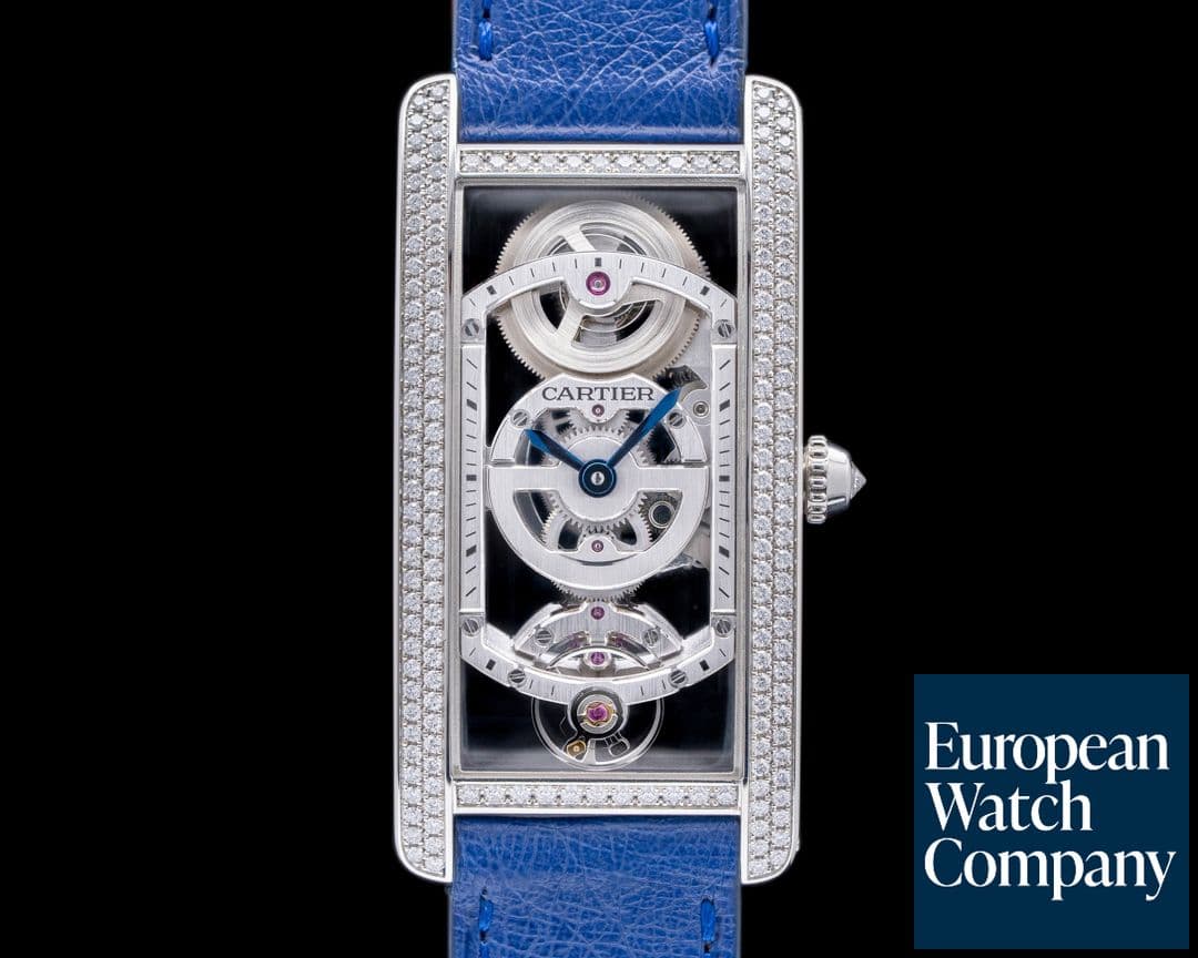 Image of Cartier Tank Cintree Skeleton Platinum LIMITED RARE! 