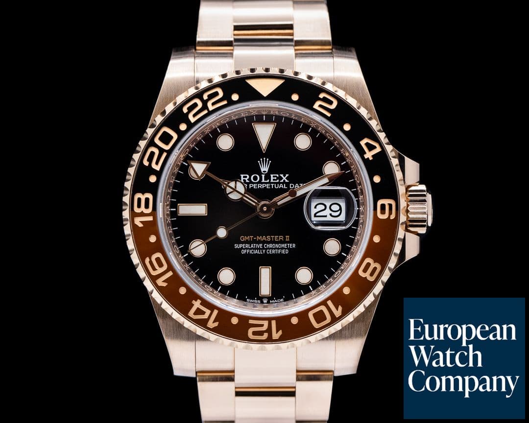 Image of Rolex GMT Master II 126715 18K Everose Ceramic Root Beer