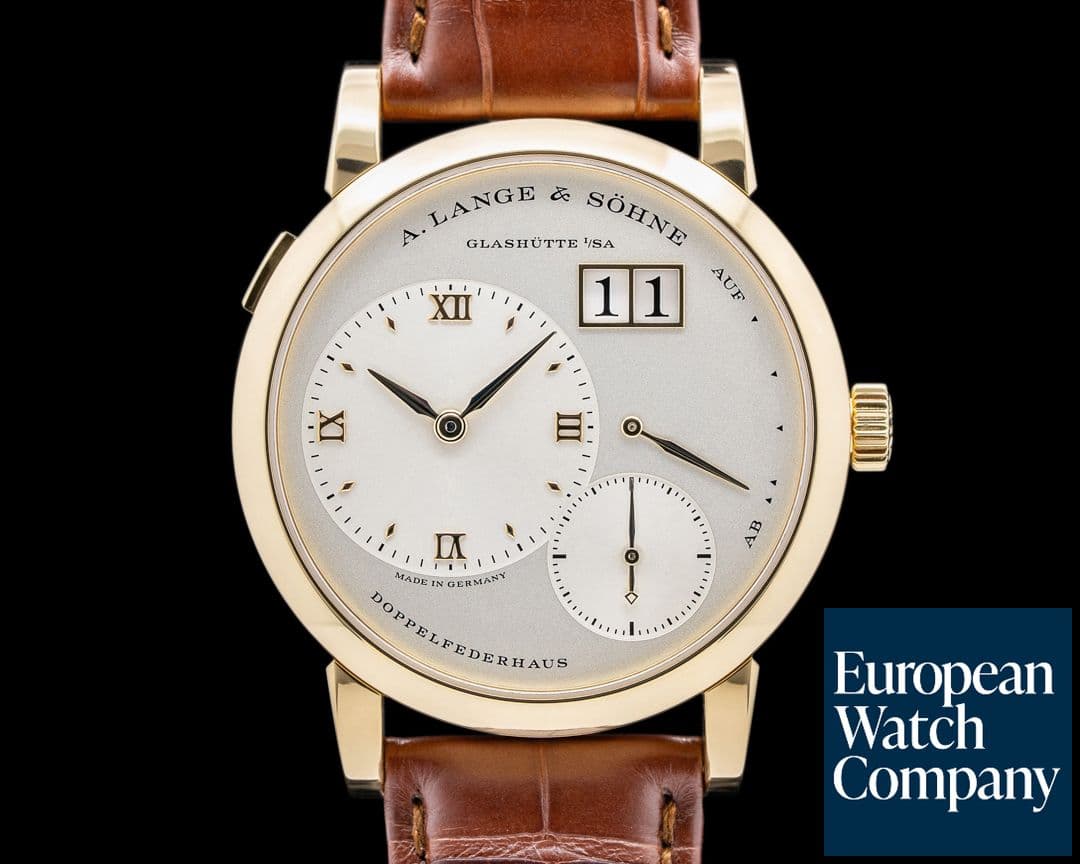 Image of A. Lange and Sohne Lange 1 191.021 18K Yellow Gold Silver Dial 