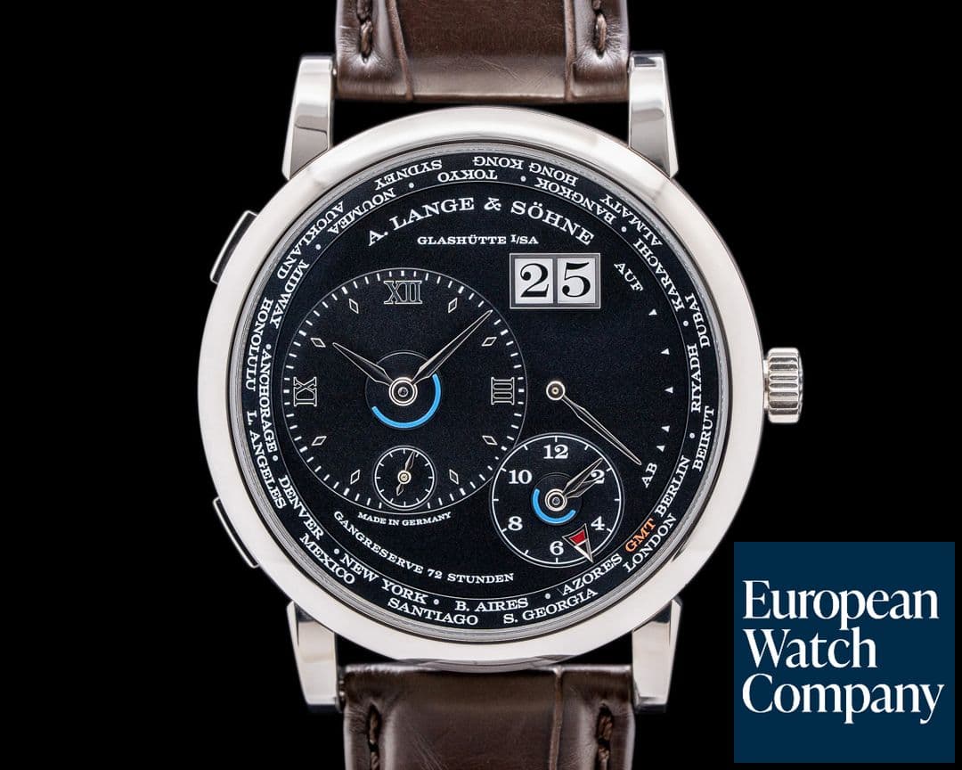Image of A. Lange and Sohne Lange 1 Time Zone 136.029 18K White Gold / Black Dial 2021