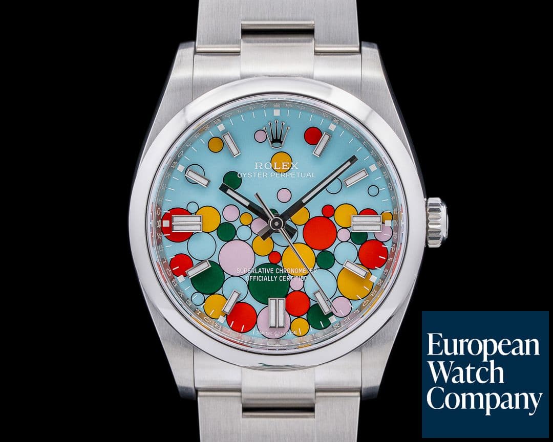 Image of Rolex Oyster Perpetual 126000 36MM Turquoise Blue Celebration UNWORN