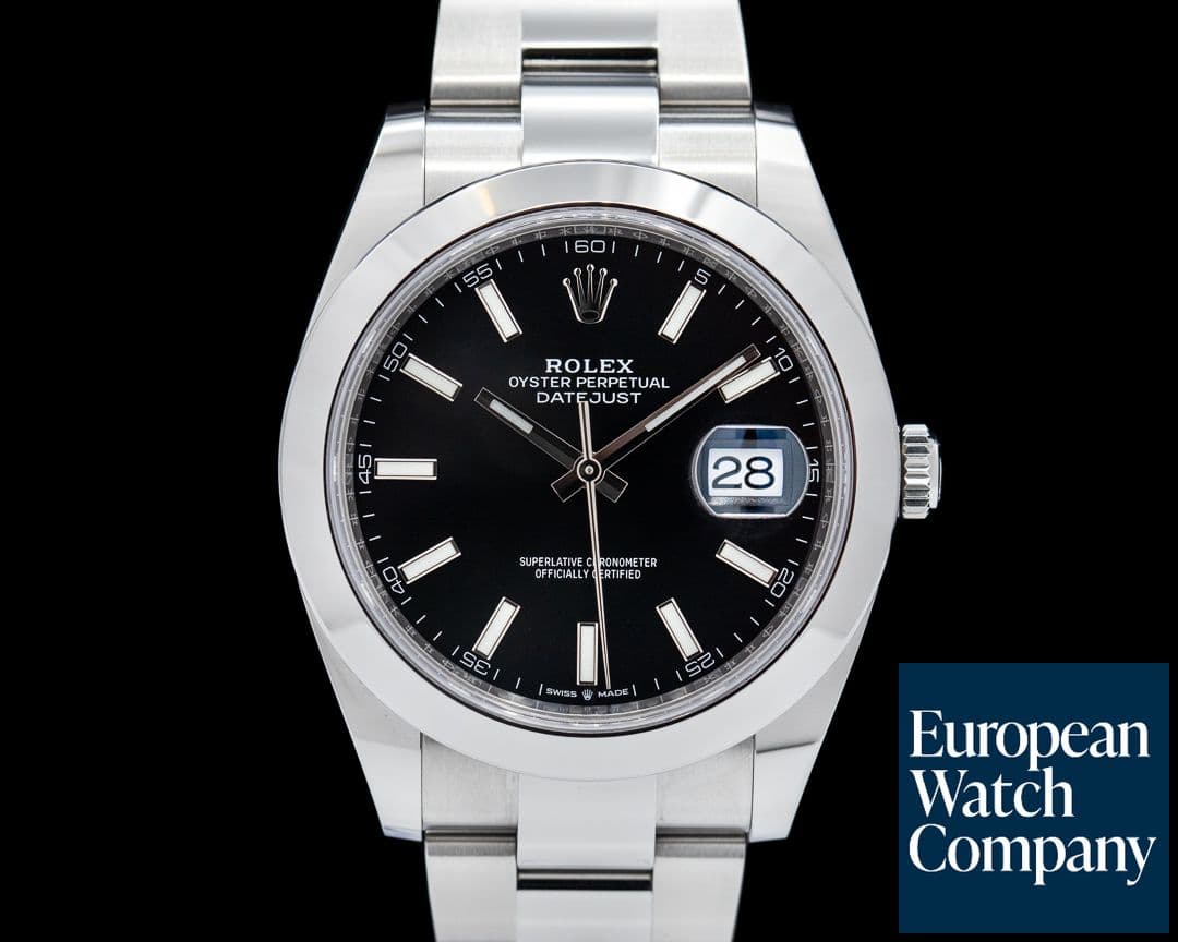 Image of Rolex Datejust 41 126300 Black Stick Dial SS