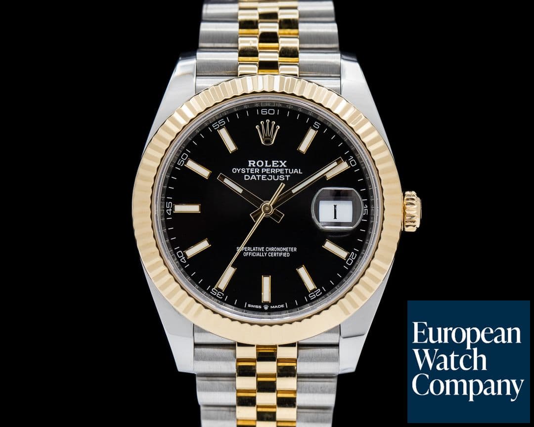 Image of Rolex Datejust 41 Black Stick Dial 18K / SS 