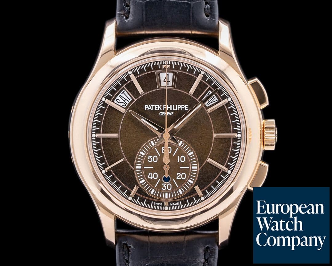 Image of Patek Philippe Chronograph Annual 5905R Calendar Rose Gold / Brown Dial 