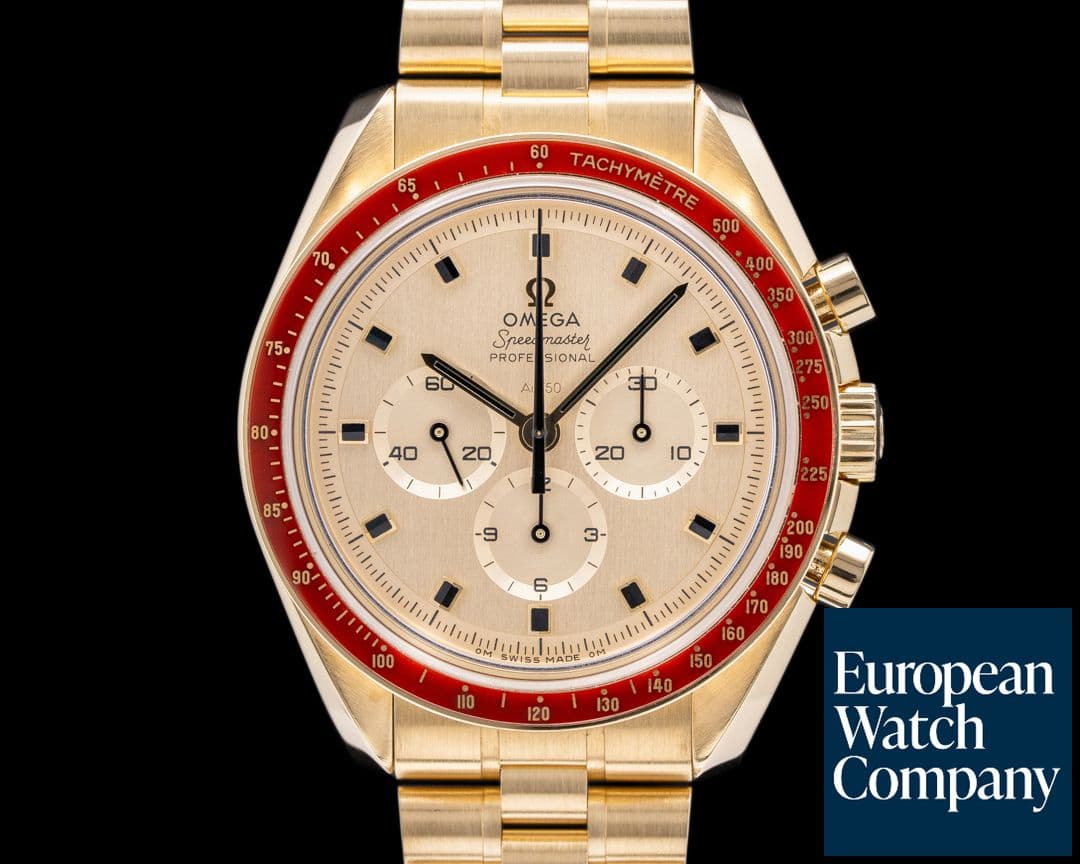 Image of Omega Apollo XI 50th Anniversary Speedmaster 18K Yellow Gold 