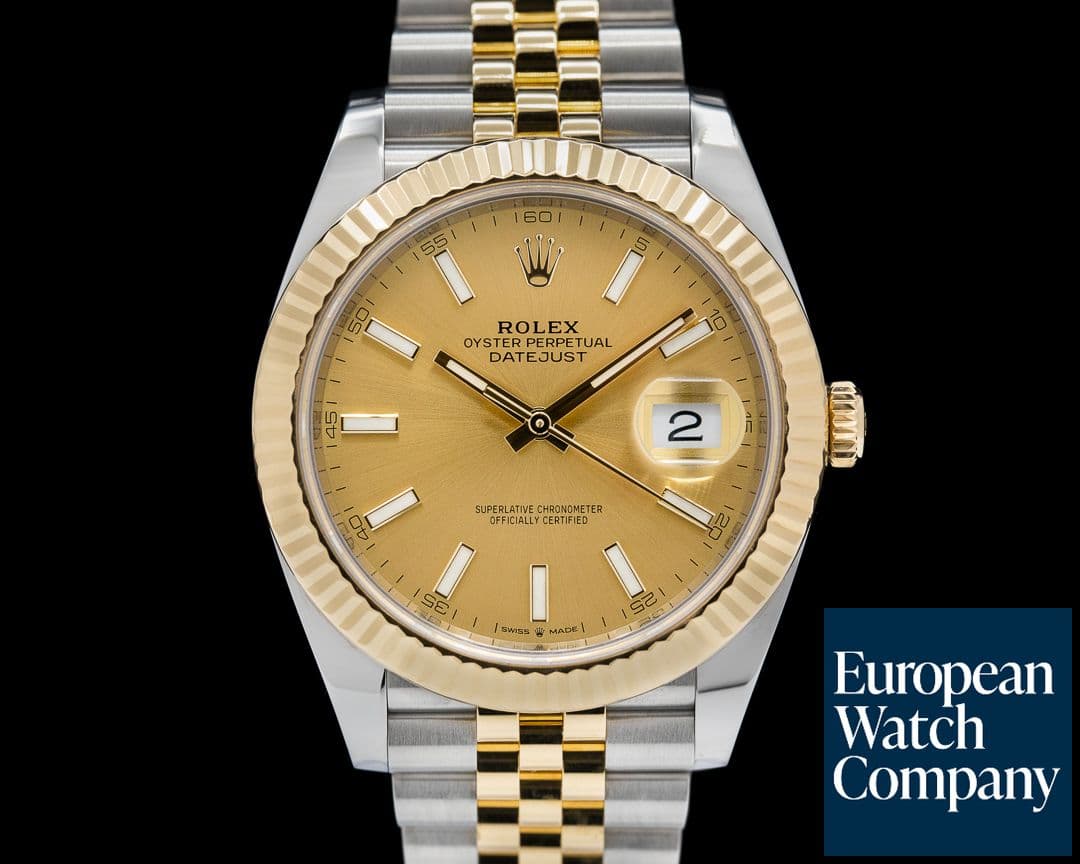 Image of Rolex Datejust 41 Champagne Stick Dial 18K / SS