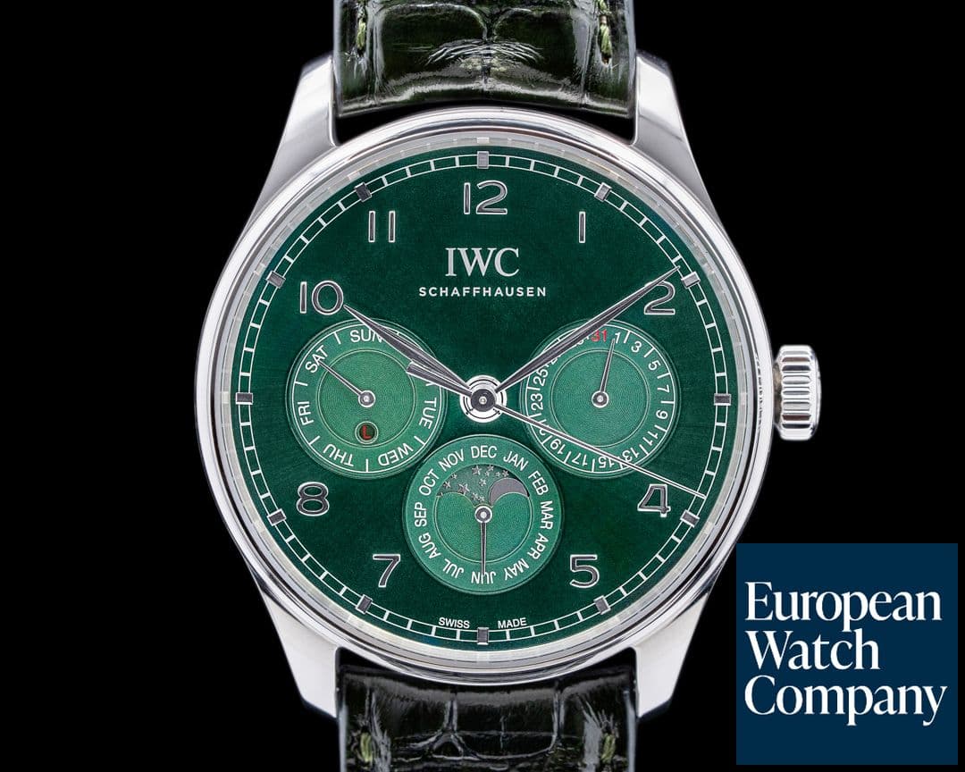 Image of IWC Portugieser Perpetual Calendar IW344207 Green Dial 