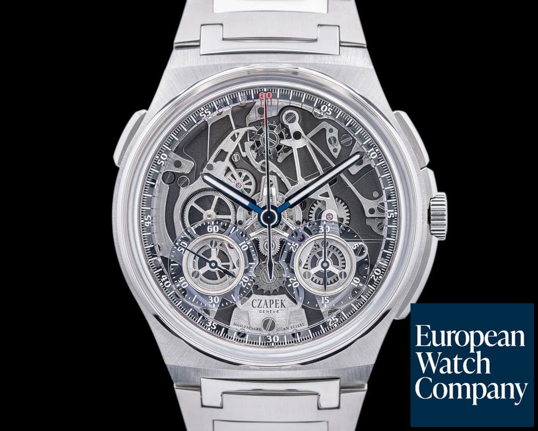 Image of Czapek & Cie Antarctique Chronograph Rattrapante Glacier Blue LE