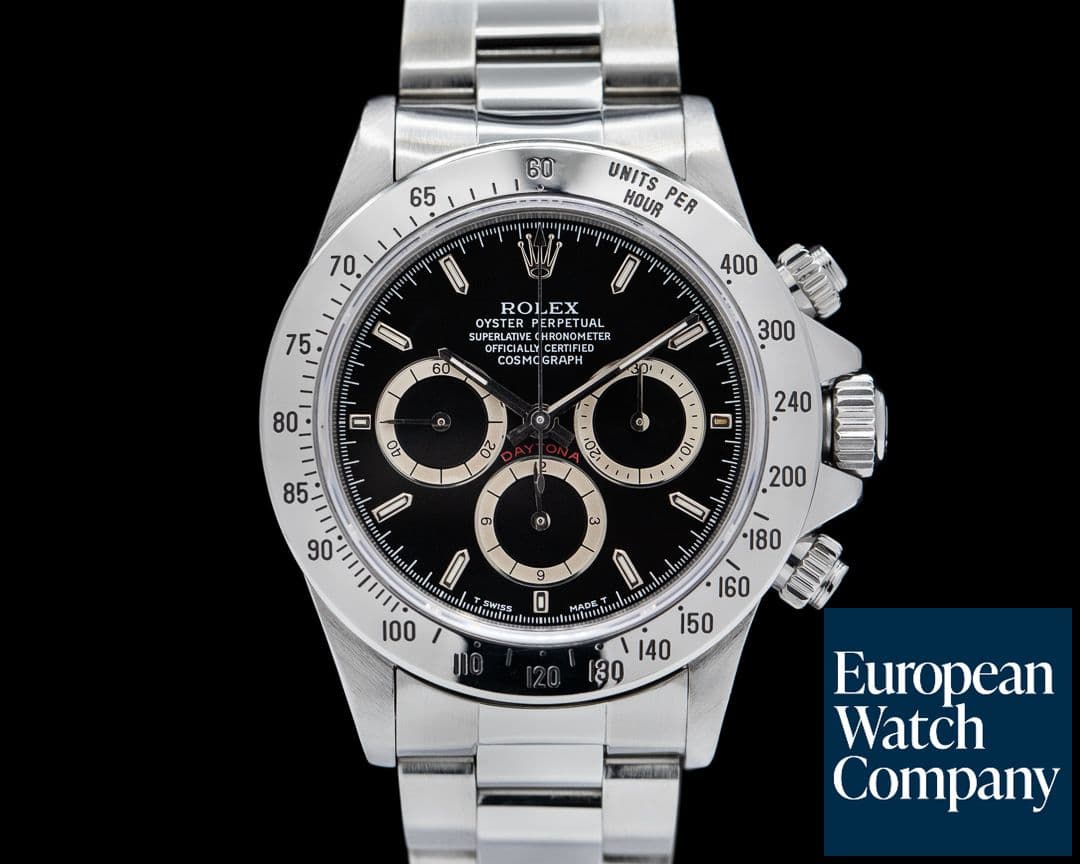 Image of Rolex Daytona 16520 "Zenith" 1993 Black Dial inverted 6 
