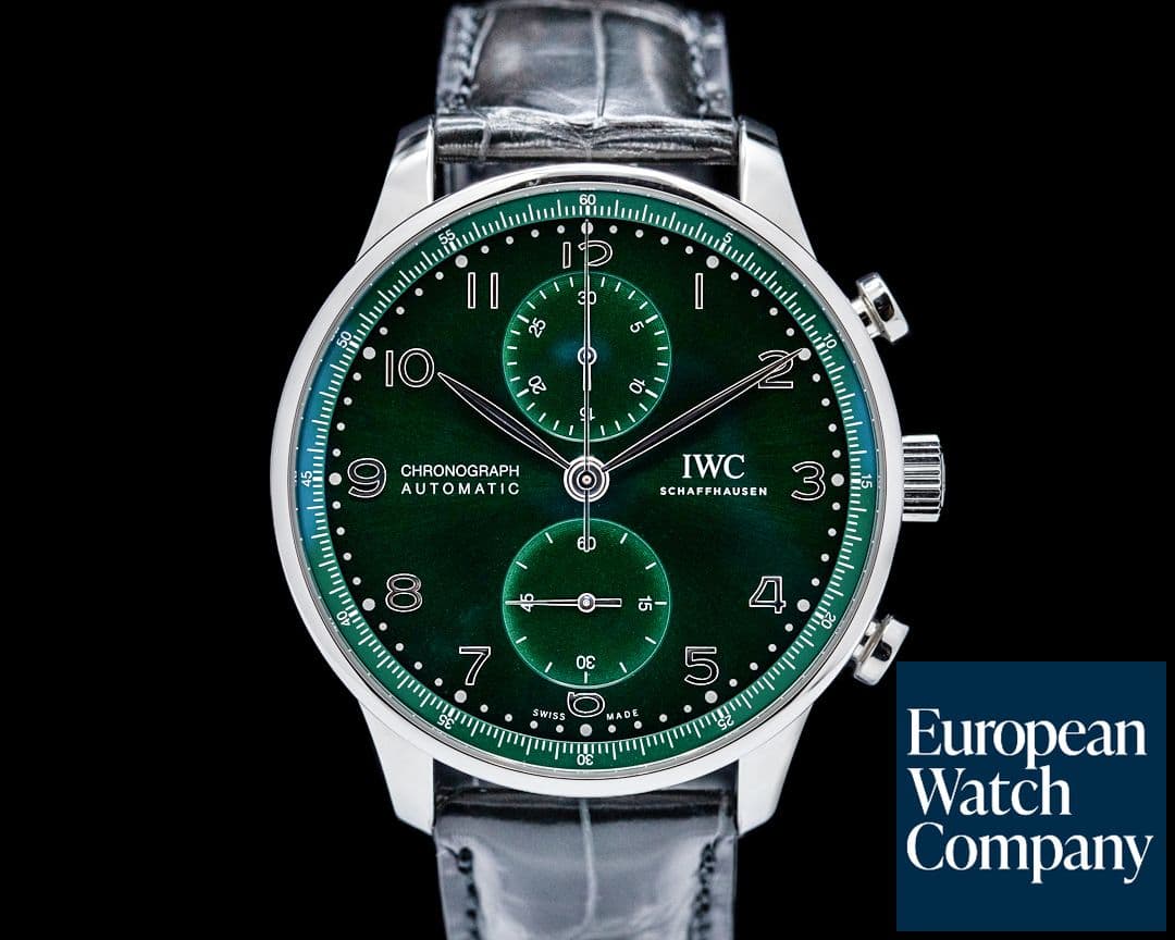 Image of IWC Portugieser Chronograph SS Green Dial 2023