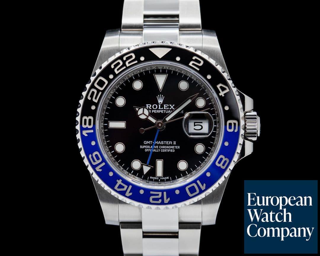 Image of Rolex GMT Master II 116710 Ceramic Batman SS Oyster Bracelet 