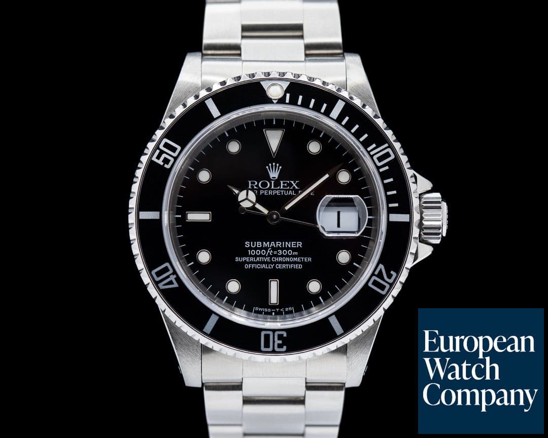 Image of Rolex Submariner SS Black Dial Circa 1997 COMPLETE